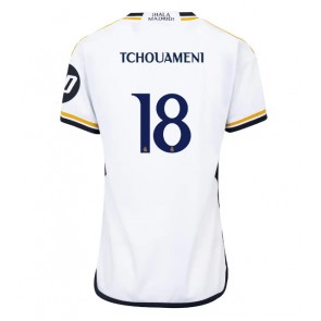 Real Madrid Aurelien Tchouameni #18 Hemmatröja Dam 2023-24 Kortärmad